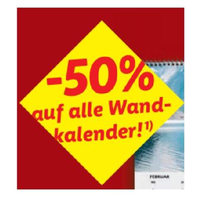 -50% auf alle Wandkalender! Lidl