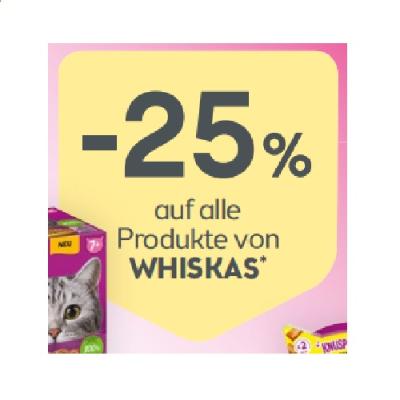 Promotion Bild von -25% auf alle Produkte von WHISKAS BIPA