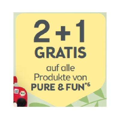 Promotion Bild von 2+1 GRATIS auf alle Produkte von PURE & FUN BIPA