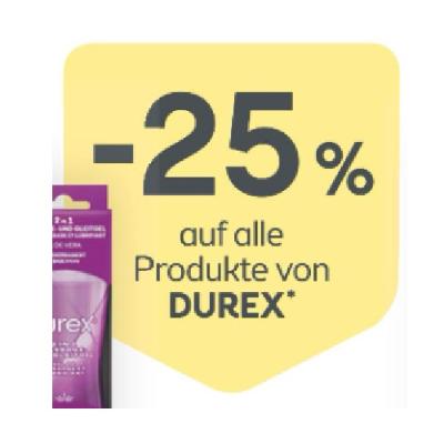 Promotion Bild von -25% auf alle Produkte von DUREX BIPA