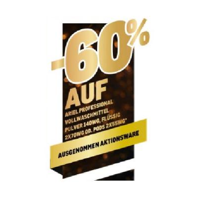 Promotion Bild von -60% AUF ARIEL PROFESSIONAL VOLLWASCHMITTEL PULVER 140WG, FLÜSSIG 2X70WG OD. PODS 2X55WG AUSGENOMMEN AKTIONSWARE METRO