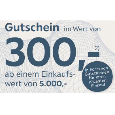 Gutschein im Wert von 300,- ab einem Einkaufswert von 5.000,- Möbelix