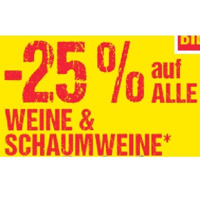 Promotion Bild von -25% auf ALLE WEINE & SCHAUMWEINE Maximarkt