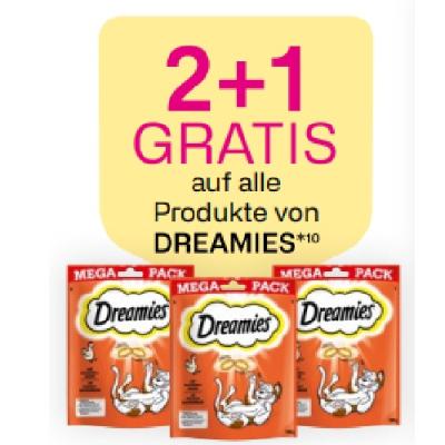 2+1 GRATIS auf alle Produkte von DREAMIES BIPA