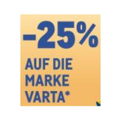 -25% AUF DIE MARKE VARTA METRO