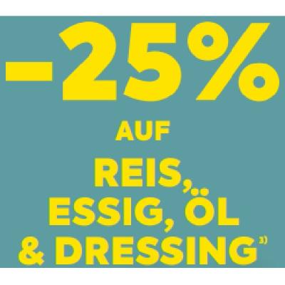 -25% AUF REIS, ESSIG, ÖL & DRESSING BILLA PLUS