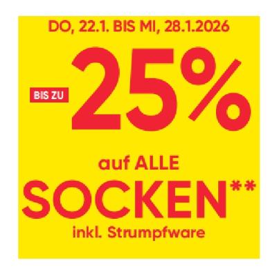 BIS ZU -25% auf ALLE SOCKEN inkl. Strumpfware Maximarkt