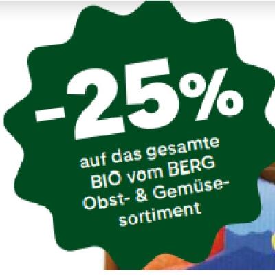 -25% auf das gesamte BIO vom BERG Obst- & Gemüsesortiment MPREIS