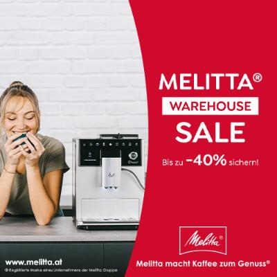 Spare bis zu -40% im Melitta® Online Shop auf ausgewählte Produkte beim Warehouse SALE