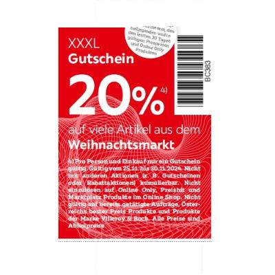 Promotion Bild von 20% auf viele Artikel aus dem Weihnachtsmarkt XXXLutz