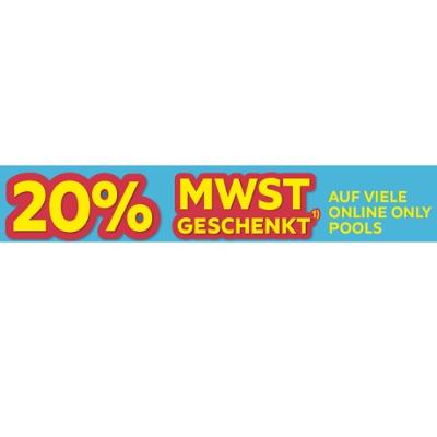 Promotion Bild von 20% MWST GESCHENKT AUF VIELE ONLINE ONLY POOLS Möbelix