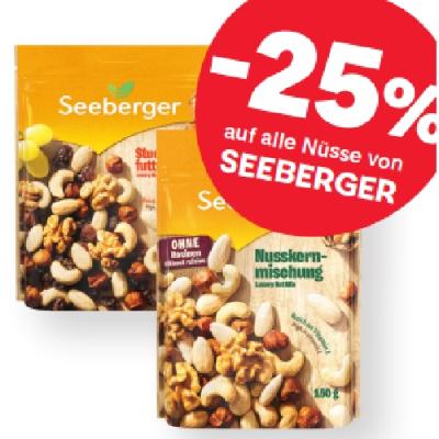 -25% auf alle Nüsse von SEEBERGER MPREIS