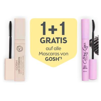 Promotion Bild von 1+1 GRATIS auf alle Mascaras von GOSH