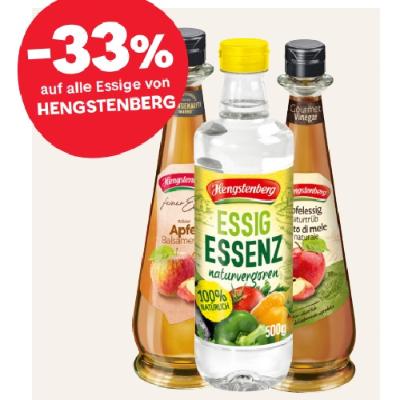 -33% auf alle Essige von HENGSTENBERG MPREIS