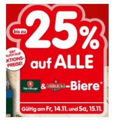 bis zu -25% auf ALLE Fohrenburger & Engelburg-Bräu-Biere INTERSPAR