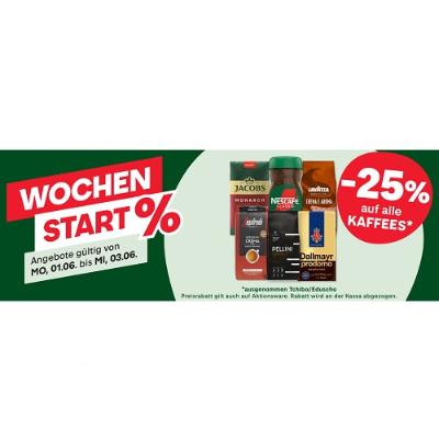 -25% auf alle KAFFEES MPREIS