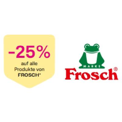 Markenaktion: -25% auf alle Produkte von FROSCH BIPA