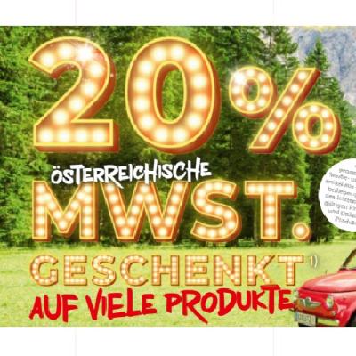 20% MWST. GESCHENKT AUF VIELE PRODUKTE XXXLutz