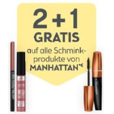 Promotion Bild von 2+1 GRATIS auf alle Schminkprodukte von MANHATTAN BIPA