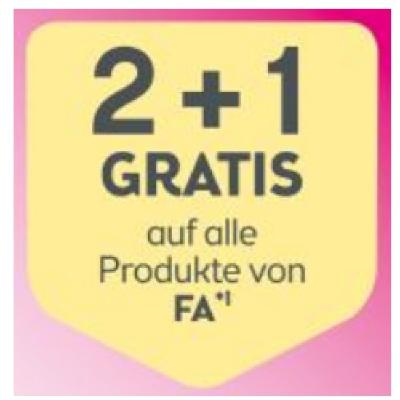 Promotion Bild von 2+1 GRATIS auf alle Produkte von FA BIPA