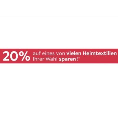 20% auf eines von vielen Heimtextilien Ihrer Wahl sparen! Möbelix