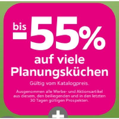 bis -55% auf viele Planungsküchen mömax