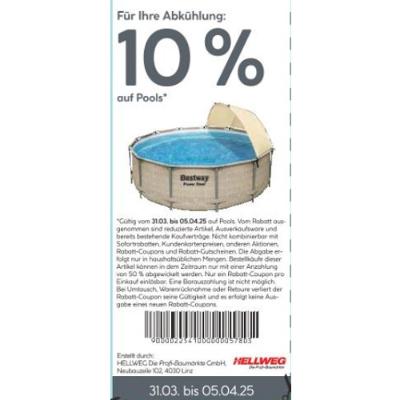 Promotion Bild von 10% auf Pools HELLWEG