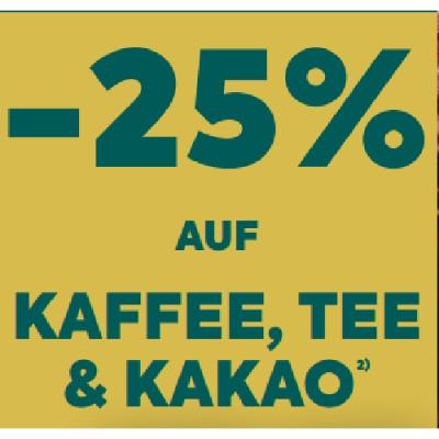-25% AUF KAFFEE, TEE & KAKAO BILLA PLUS