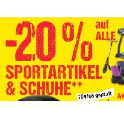 Promotion Bild von -20% auf ALLE SPORTARTIKEL & SCHUHE Maximarkt