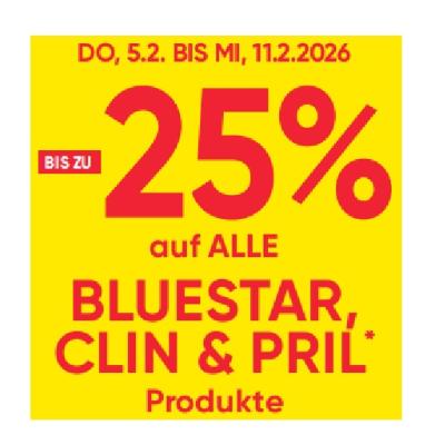 BIS ZU -25% auf ALLE BLUESTAR, CLIN & PRIL Produkte Maximarkt