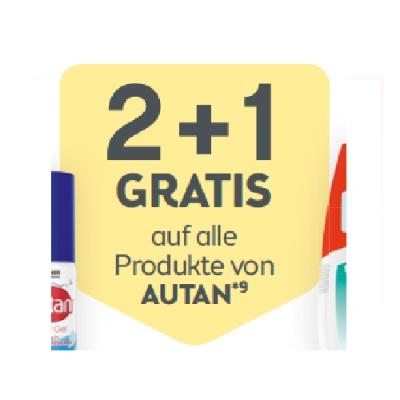 2+1 GRATIS auf alle Produkte von AUTAN BIPA