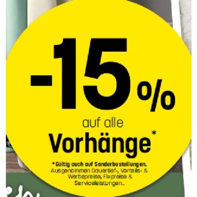 -15% auf alle Vorhänge Betten Reiter