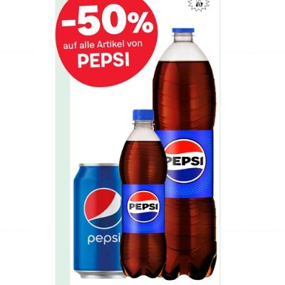 -50% auf alle Artikel von PEPSI MPREIS