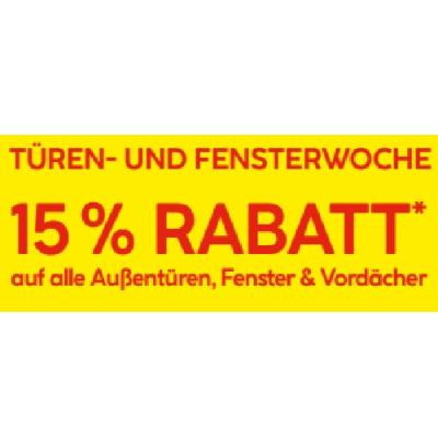 15 % RABATT auf alle Außentüren, Fenster & Vordächer HELLWEG