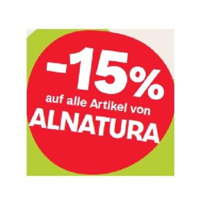 -15% auf alle Artikel von ALNATURA MPREIS