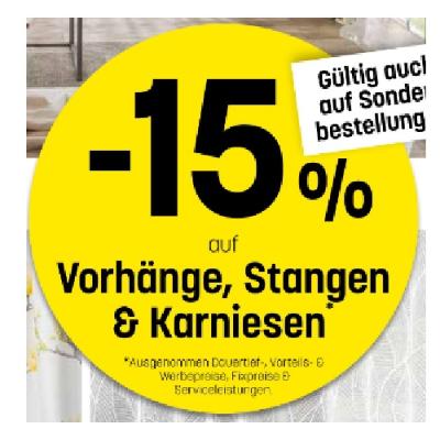 Promotion Bild von -15% auf Vorhänge, Stangen & Karniesen Betten Reiter