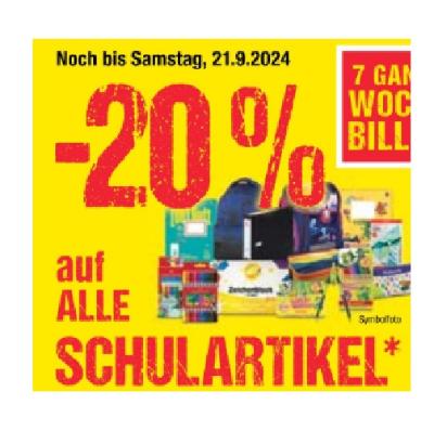 Bild von -20% auf ALLE SCHULARTIKEL Maximarkt