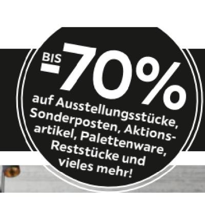 BIS -70% auf Ausstellungsstücke, Sonderposten, Aktionsartikel, Palettenware, Reststücke und vieles mehr! Möbelix
