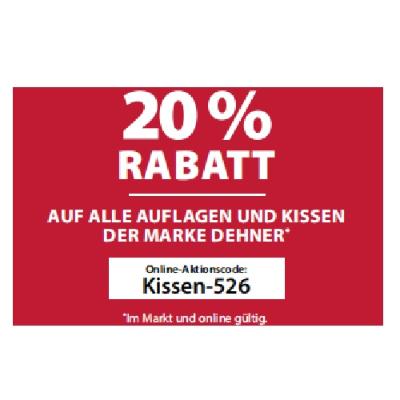 20% RABATT AUF ALLE AUFLAGEN UND KISSEN DER MARKE DEHNER Dehner