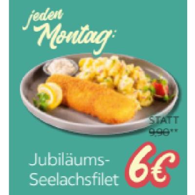 jeden Montag: Jubiläums-Seelachsfilet je 6 € XXXLutz