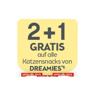 Promotion Bild von 2+1 GRATIS auf alle Katzensnacks von DREAMIES BIPA