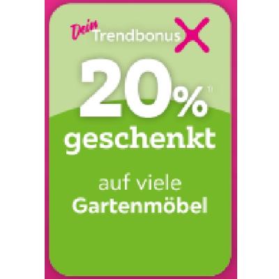 20% geschenkt auf viele Gartenmöbel mömax