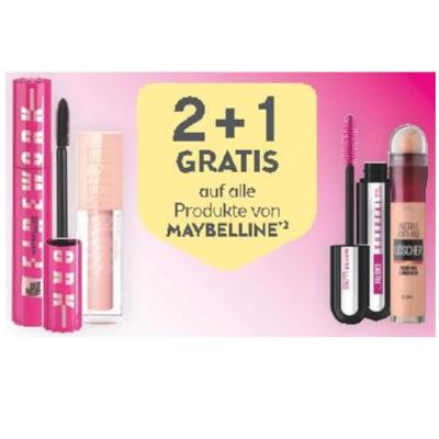 Promotion Bild von 2+1 GRATIS auf alle Produkte von MAYBELLINE BIPA