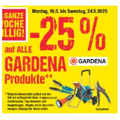 Promotion Bild von -25% auf ALLE GARDENA Produkte Maximarkt