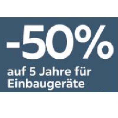 Promotion Bild von -50% auf 5 Jahre für Einbaugeräte Möbelix