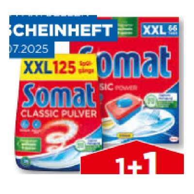 Promotion Bild von Somat XXL Tabs 40er - 66er oder Pulver 125 WG verschiedene Sorten ab 2 Pkg. je 7,99 € Unimarkt