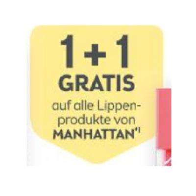 Promotion Bild von 1+1 GRATIS auf alle Lippenprodukte von MANHATTAN BIPA