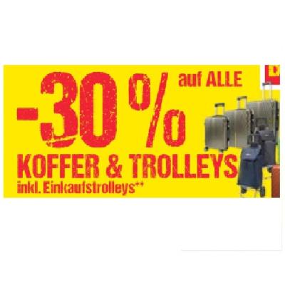 Bild von -30% auf ALLE KOFFER & TROLLEYS inkl. Einkaufstrolleys Maximarkt