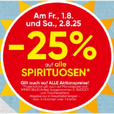 Promotion Bild von -25% auf alle SPIRITUOSEN SPAR