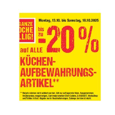 bis zu -20% auf ALLE KÜCHENAUFBEWAHRUNGS-ARTIKEL Maximarkt